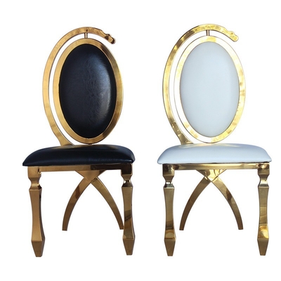 Banquete moderno que cena el marco de acero inoxidable de la cubierta de cuero del terciopelo de la silla