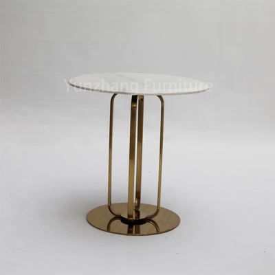 Top redondo moderno del mármol de la mesa de centro del oro para vivir/sala de recepción