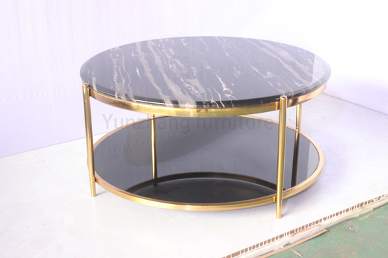 Base de acero inoxidable de la tabla de centro del color oro los 60cm para Ministerio del Interior