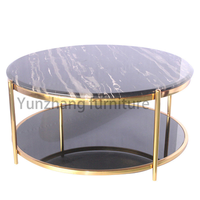 Mesa de centro del centro de la capa doble, sistema de acero inoxidable de la tabla de la sala de estar 201