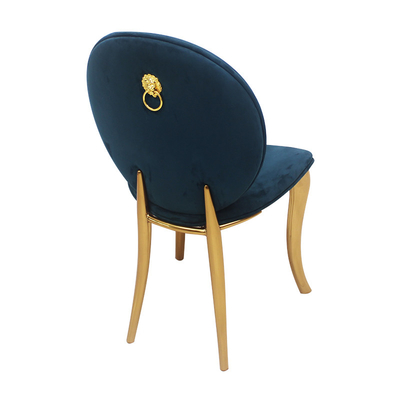 Oro de acero inoxidable apilamiento de cuero banquete silla de boda para el hogar