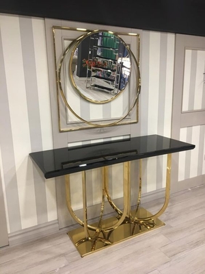 Tabla con consola de mármol negro hecha a mano Muebles de comedor de lujo
