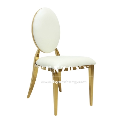 Recepción del hotel T-Gold silla de acero inoxidable de metal asientos de banquete apilables asientos de cojín de terciopelo nórdico sillas de boda
