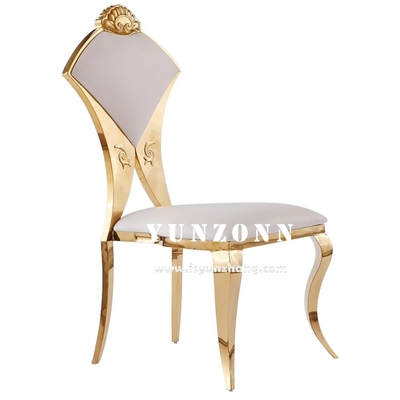 Silla de boda con diseño nuevo para hotel Banquete, respaldo en forma de abanico, silla de acero inoxidable