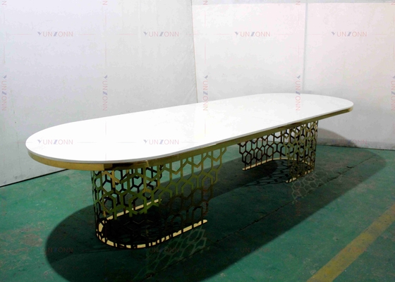 OEM resistente grande de lujo moderno del MDF de la mesa de comedor del estilo del banquete 4000X1200X750m m
