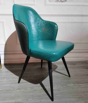 El diseño nórdico azul casero que cena sillas enciende la silla de cuero de lujo del respaldo
