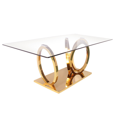 Tabla Este-Oeste de Dublin Intersected Circle Rectangular Dining de los muebles