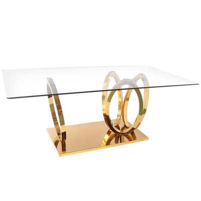 Tabla Este-Oeste de Dublin Intersected Circle Rectangular Dining de los muebles