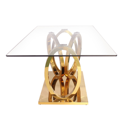 Tabla Este-Oeste de Dublin Intersected Circle Rectangular Dining de los muebles