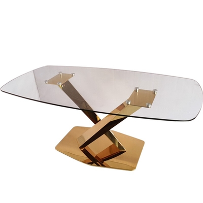 Sistema de lujo inoxidable de la mesa de comedor de la tabla de mármol moderna del comedor del marco de acero