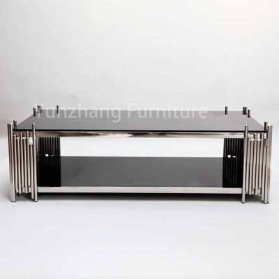 Vidrio de centro rectangular de Sofa Table With Double Tempered de la tabla del mobiliario de Chrome