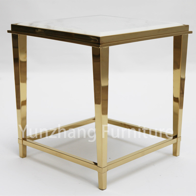 El mármol de lujo bajo de la mesa lateral de los SS 201 modeló los muebles tableros Sofa Table de la sala de estar