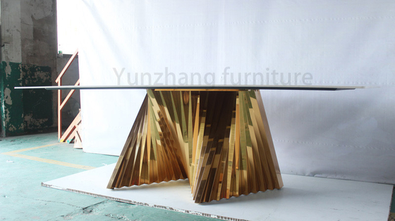 Modelo moderno de la sala de la villa mesa de comedor de mármol de la casa mesa de comedor rectangular moderna