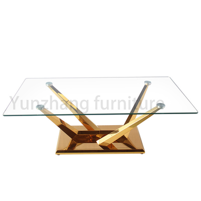 Asientos de cristal rectangulares modernos únicos de la mesa de comedor 8 para la familia