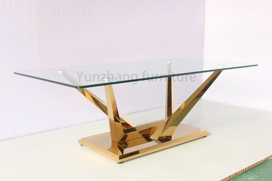 Mesas de comedor modernas de lujo con base metálica