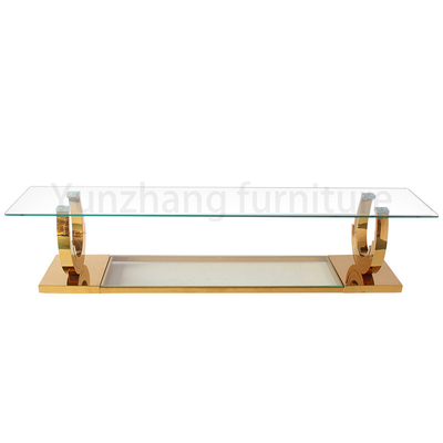 La mesa de centro rectangular deja de lado estilo simple de cristal transparente