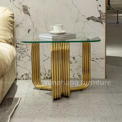 6 mesas de comedor modernas de lujo de los asientos con las piernas de acero de cristal moderadas para 8 personas