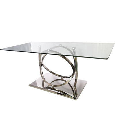 base rectangular moderna de la tabla del grueso del top de 10m m con muebles de lujo del final brillante
