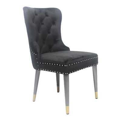 Silla de banquete de bodas elegante y funcional con base metálica para bodas