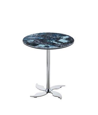 Estilo moderno Mesa de mármol y latón Antiguo color de latón mesa redonda