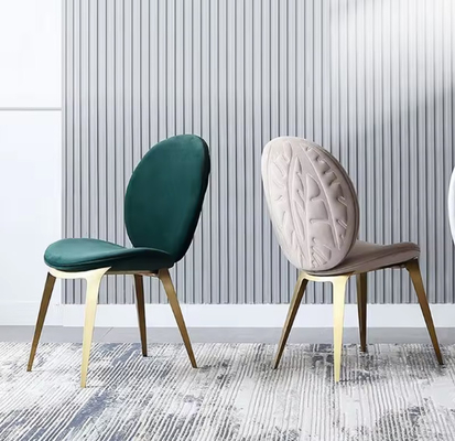 Sillones de hotel modernos minimalistas de diseño de lujo con respaldo de casa de acero inoxidable