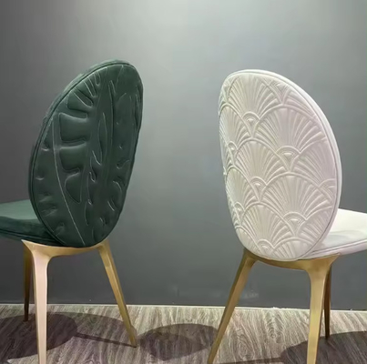 Sillones de hotel modernos minimalistas de diseño de lujo con respaldo de casa de acero inoxidable