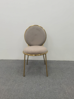 Silla redonda de terciopelo marrón silla trasera silla redonda barata mesa de comedor y sillas