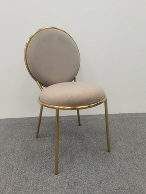 Silla redonda de terciopelo marrón silla trasera silla redonda barata mesa de comedor y sillas