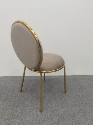 Silla redonda de terciopelo marrón silla trasera silla redonda barata mesa de comedor y sillas