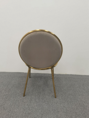 Silla redonda de terciopelo marrón silla trasera silla redonda barata mesa de comedor y sillas