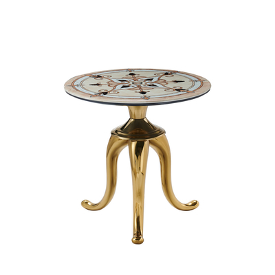 Muebles de diseño europeo de salón turco de vidrio de café y té de mesa de mesa móvil