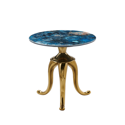 Muebles de diseño europeo de salón turco de vidrio de café y té de mesa de mesa móvil