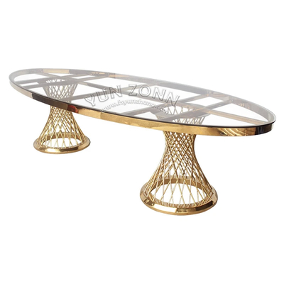 Comedor moderno de estilo americano con cubierta de vidrio