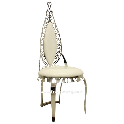 Terciopelo de cuero comercial de acero inoxidable de la silla del banquete del oro que se casa