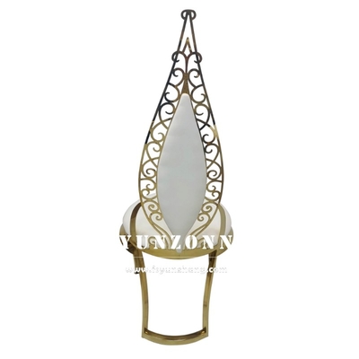 Terciopelo de cuero comercial de acero inoxidable de la silla del banquete del oro que se casa