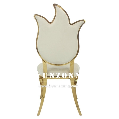 Silla real los 49X56X107cm de los muebles de la alta silla trasera de la boda del diseño floral