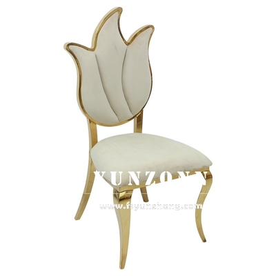 Silla real los 49X56X107cm de los muebles de la alta silla trasera de la boda del diseño floral