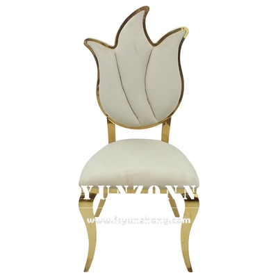Silla real los 49X56X107cm de los muebles de la alta silla trasera de la boda del diseño floral