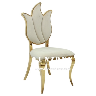 Silla real los 49X56X107cm de los muebles de la alta silla trasera de la boda del diseño floral