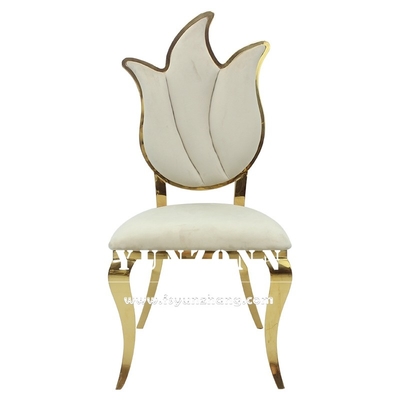 Silla real los 49X56X107cm de los muebles de la alta silla trasera de la boda del diseño floral