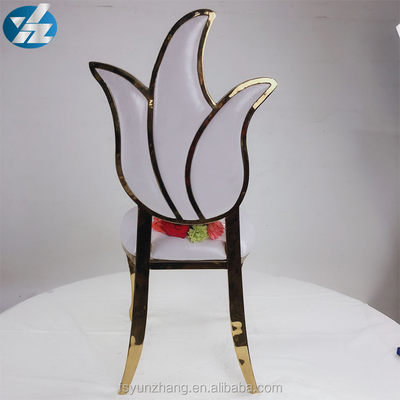 Silla real los 49X56X107cm de los muebles de la alta silla trasera de la boda del diseño floral