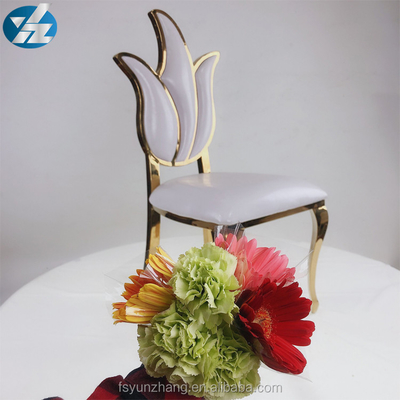 Silla real los 49X56X107cm de los muebles de la alta silla trasera de la boda del diseño floral
