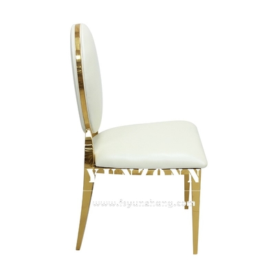 La boda de acero inoxidable del oro preside los alquileres reales W49xD53xH94cm de la silla que se casan