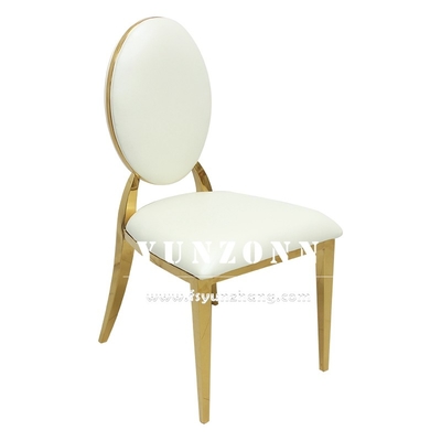 Recepción del hotel T-Gold silla de acero inoxidable de metal asientos de banquete apilables asientos de cojín de terciopelo nórdico sillas de boda