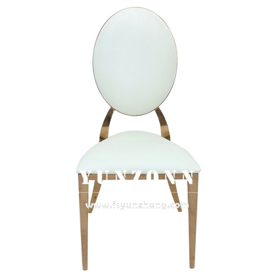 La boda de acero inoxidable del oro preside los alquileres reales W49xD53xH94cm de la silla que se casan