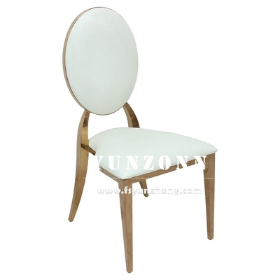 La boda de acero inoxidable del oro preside los alquileres reales W49xD53xH94cm de la silla que se casan