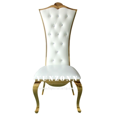 Silla de acero inoxidable del banquete de 201 bodas con las piernas de la asamblea 4