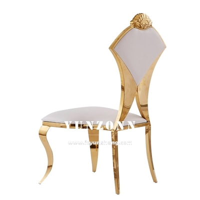 Silla de boda con diseño nuevo para hotel Banquete, respaldo en forma de abanico, silla de acero inoxidable