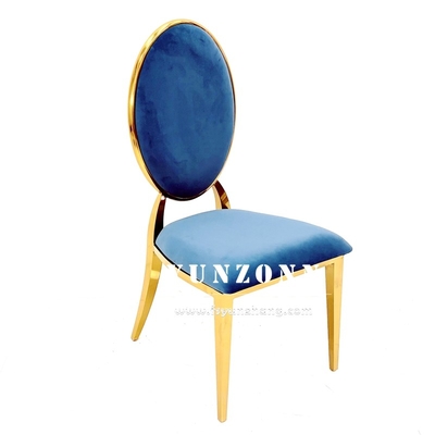 Muebles de comedor modernos Diseño apilable Silla de salón de hotel Metal dorado Sillas de boda de acero inoxidable para salón de eventos