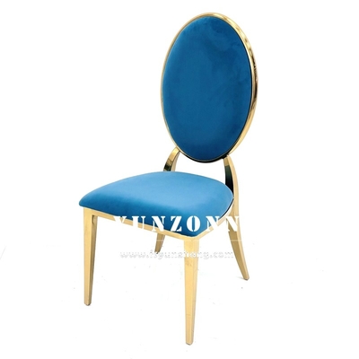 Muebles de comedor modernos Diseño apilable Silla de salón de hotel Metal dorado Sillas de boda de acero inoxidable para salón de eventos